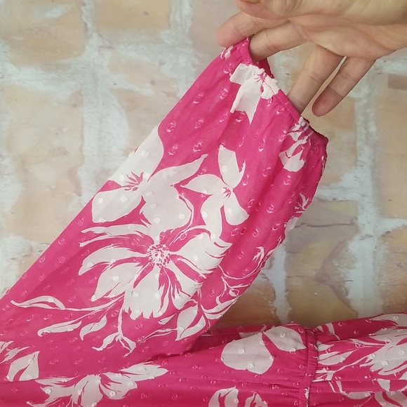 Torrid Pink Dress with White Floral Pattern - Picture 2 of 8